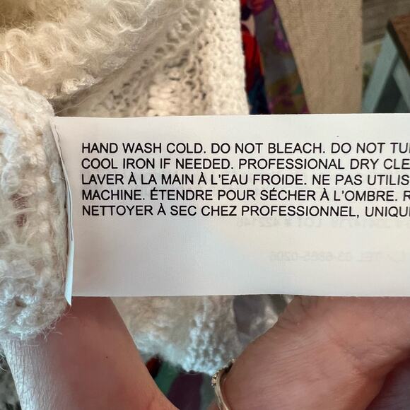 Theory Sheer Sleeveless Top White Alpaca Wool Blend Boat Neck Striped Size Small - Picture 7 of 9